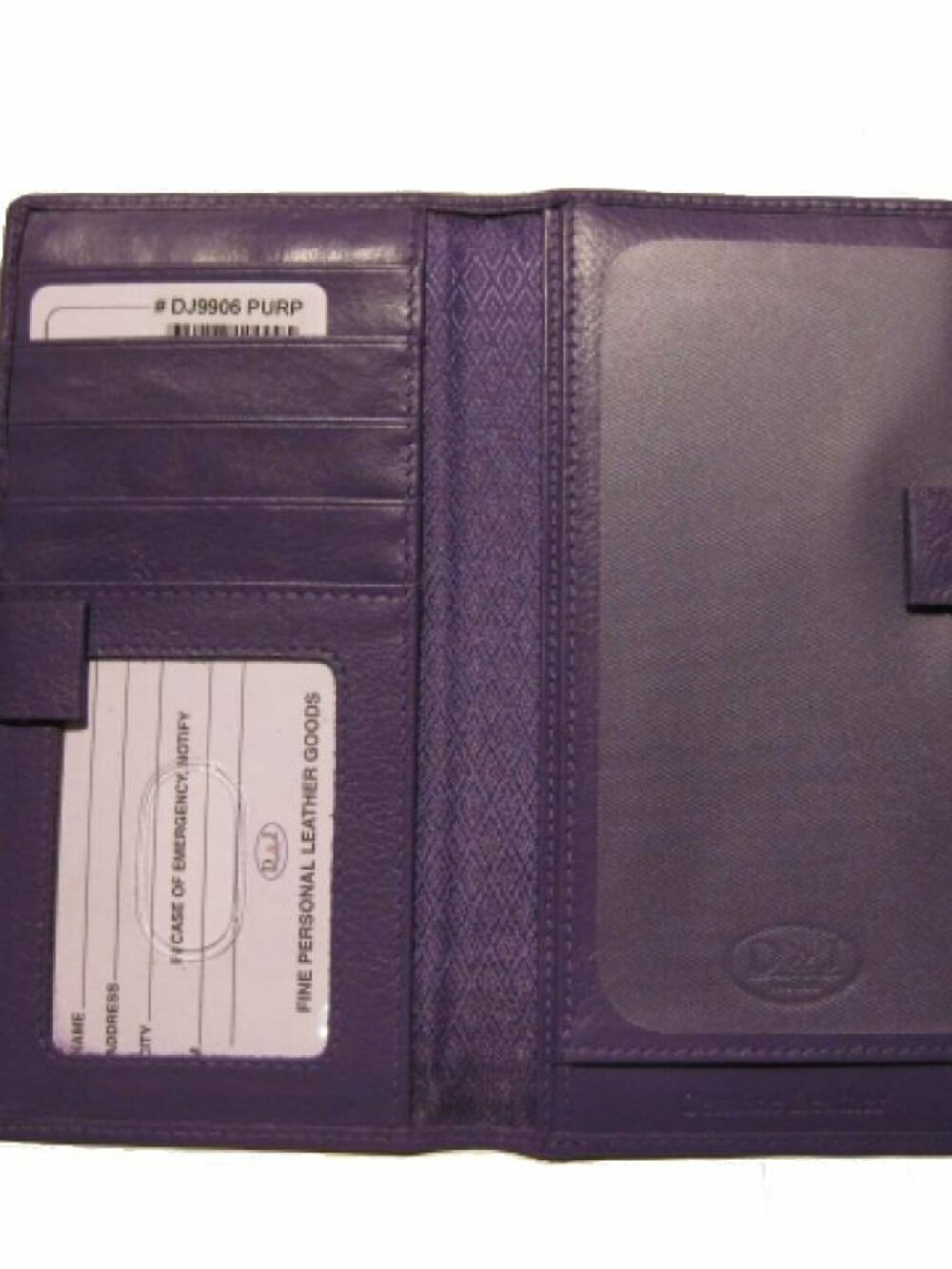 DJNY RFID-Blocking Checkbook Cover - Purple